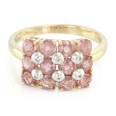 Gouden ring met Onverhitte Padparadscha Saffieren (AMAYANI)