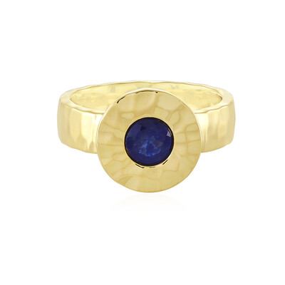 Zilveren ring met een Madagaskar Blauwe Saffier (MONOSONO COLLECTION)