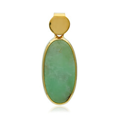 Zilveren hanger met een chrysopraas