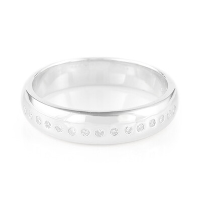 Zilveren ring met diamanten