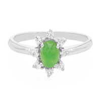 Zilveren ring met een keizerlijk chrysopraas