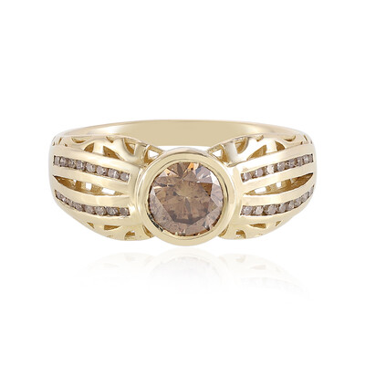 Gouden ring met een I2 Champagne Diamant (Ornaments by de Melo)