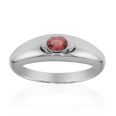 Zilveren ring met een Braziliaanse roze toermalijn