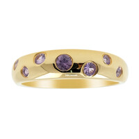 Zilveren ring met een Onverhitte Purper Saffier