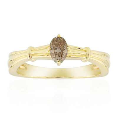 Gouden ring met een I3 Argyle-Cognac-Diamant (Mark Tremonti)