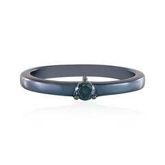 Zilveren ring met een I2 Blauwe Diamant