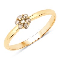 Zilveren ring met een I3 Bruine Diamant