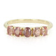 Gouden ring met Onverhitte Padparadscha Saffieren