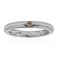 Zilveren ring met een I2 Bruine Diamant