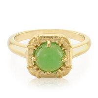 Zilveren ring met een keizerlijk chrysopraas