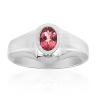 Zilveren ring met een Braziliaanse roze toermalijn