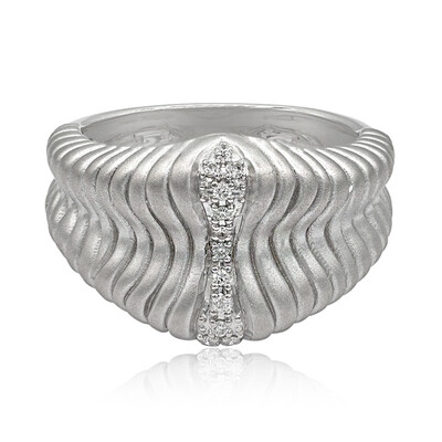 Zilveren ring met I1 (G) Diamanten (Annette)