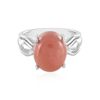 Zilveren ring met een rhodochrosiet