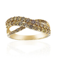 Gouden ring met SI2 Fancy Diamanten (CIRARI)