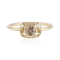 Gouden ring met een I2 Champagne Diamant (Ornaments by de Melo)