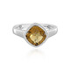 Zilveren ring met een champagne kwarts (MONOSONO COLLECTION)