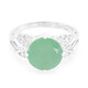 Zilveren ring met een groene chalcedoon