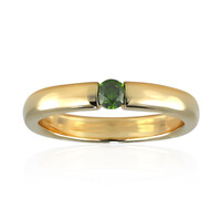 Gouden ring met een groene VS1 diamant