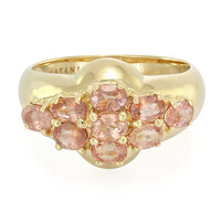 Gouden ring met Onverhitte Padparadscha Saffieren (AMAYANI)