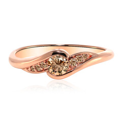 Gouden ring met een VS1 Argyle-Rose de France-Diamant