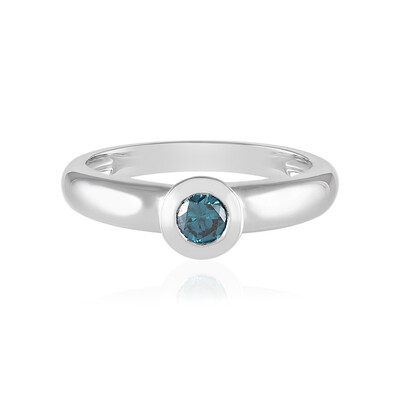 Gouden ring met een I2 Blauwe Diamant (KM by Juwelo)