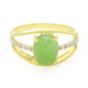 Zilveren ring met een keizerlijk chrysopraas