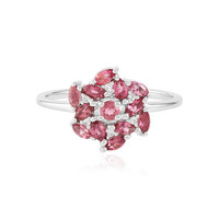 Zilveren ring met Braziliaanse roze toermalijnen