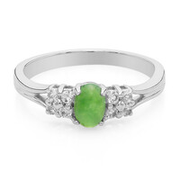 Zilveren ring met een keizerlijk chrysopraas