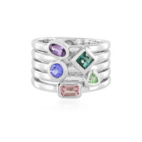 Zilveren ring met een Onverhitte Purper Saffier (Adela Silber)