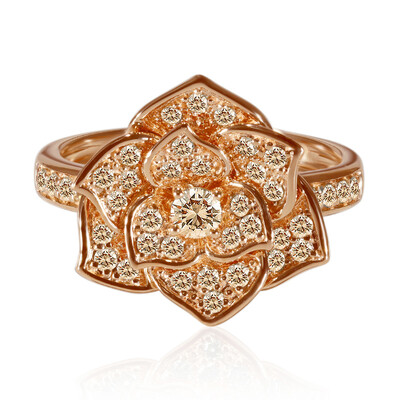 Gouden ring met een SI1 Argyle Rose De France Diamant (Annette)