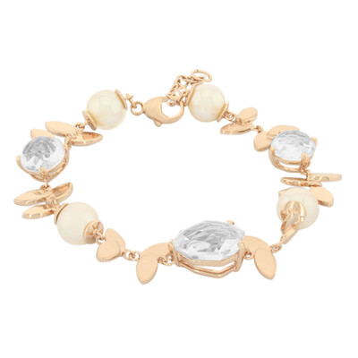 Zilveren armband met een witte kwarts