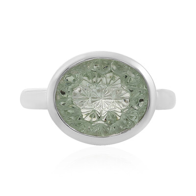 Zilveren ring met een groene amethist (MONOSONO COLLECTION)