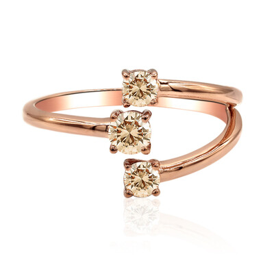 Gouden ring met een VS1 Argyle-Rose de France-Diamant (Annette)