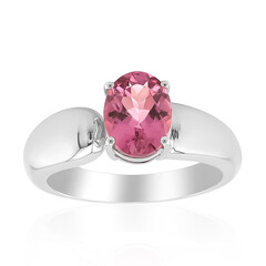 Zilveren ring met een Braziliaanse roze toermalijn (Pallanova)