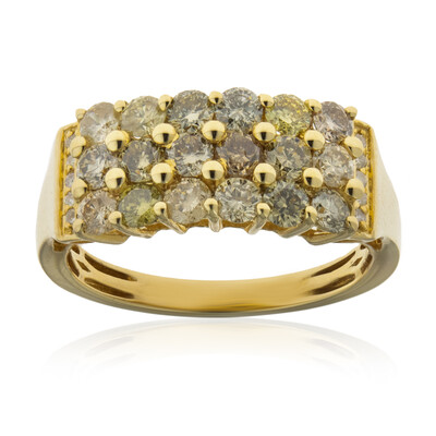 Gouden ring met SI2 Fancy Diamanten (CIRARI)