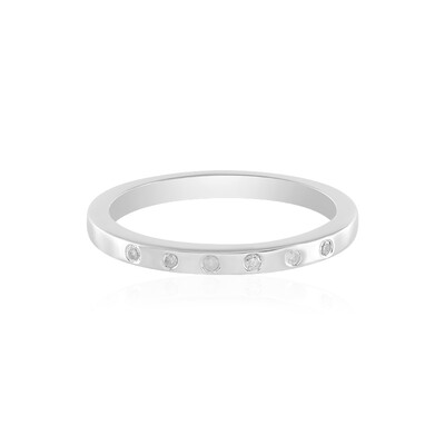 Zilveren ring met I3 (H) Diamanten