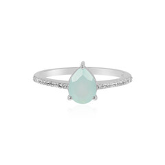 Zilveren ring met een Aqua Chalcedoon