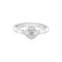 Zilveren ring met een I3 Champagne Diamant