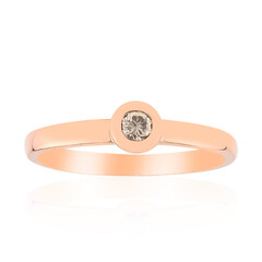 Gouden ring met een SI1 Argyle Rose De France Diamant