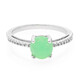 Zilveren ring met een keizerlijk chrysopraas