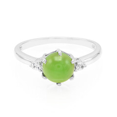 Zilveren ring met een keizerlijk chrysopraas