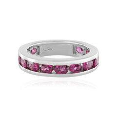 Zilveren ring met rhodolieten