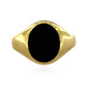 Zilveren ring met een zwarte onyx