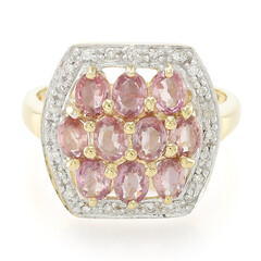 Gouden ring met Onverhitte Padparadscha Saffieren (AMAYANI)