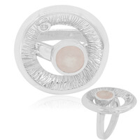 Zilveren ring met een rozen kwarts