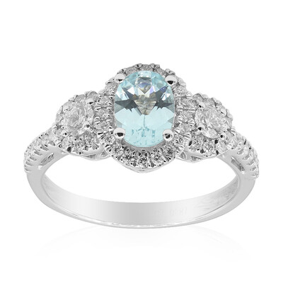 Gouden ring met een Paraiba toermalijn (CIRARI)