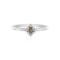 Zilveren ring met een I3 Champagne Diamant