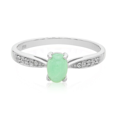 Zilveren ring met een keizerlijk chrysopraas