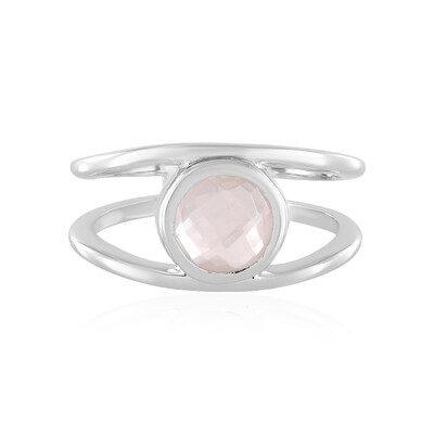 Zilveren ring met een rozen kwarts