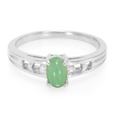 Zilveren ring met een keizerlijk chrysopraas